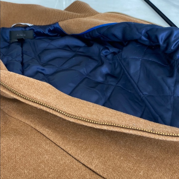 J. Crew Brown Italian Wool Jacket with Navy Lining - Picture 5 of 6